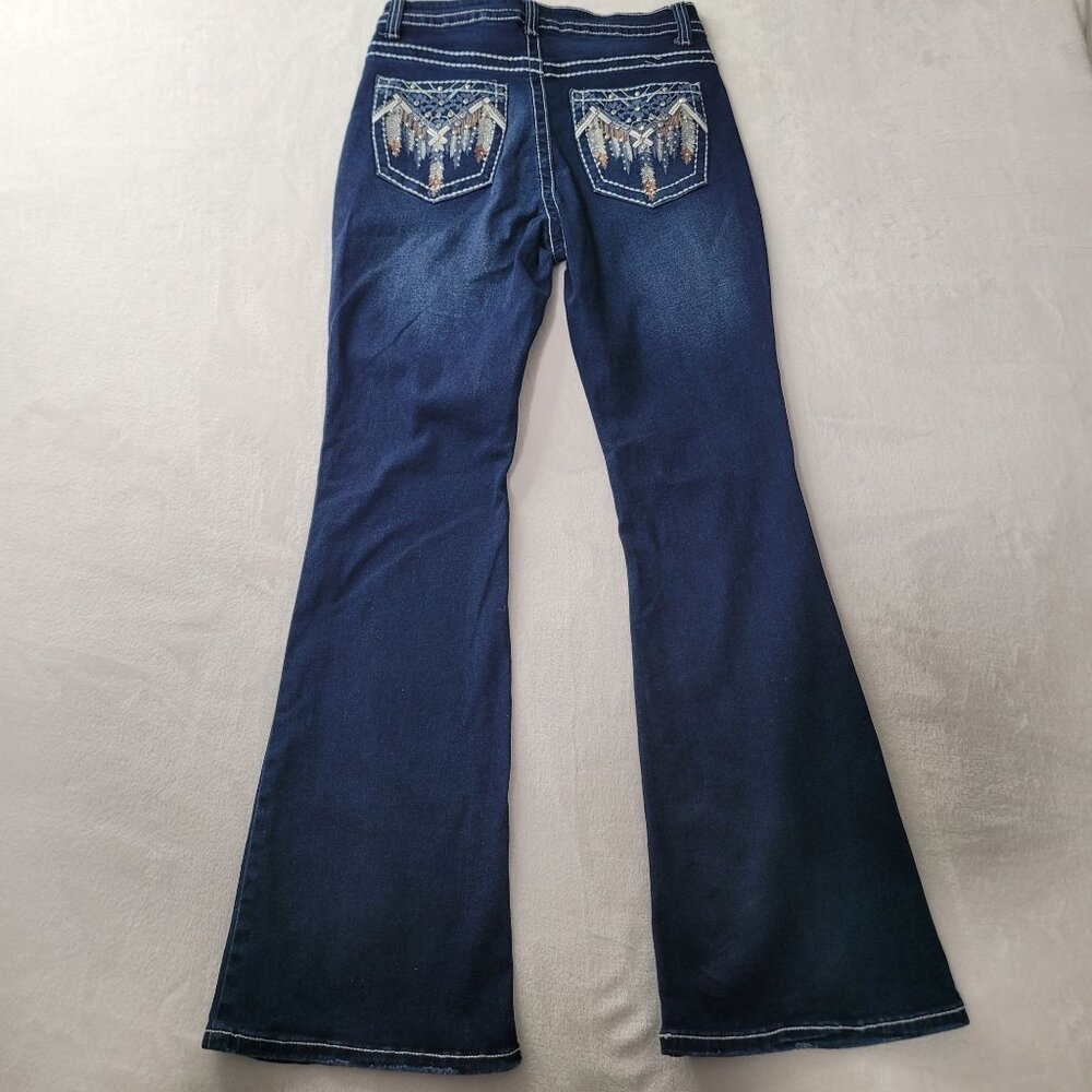 Legend Women's Dark Blue Flare Denim Jeans Size 9 NWT - Picture 2 of 12